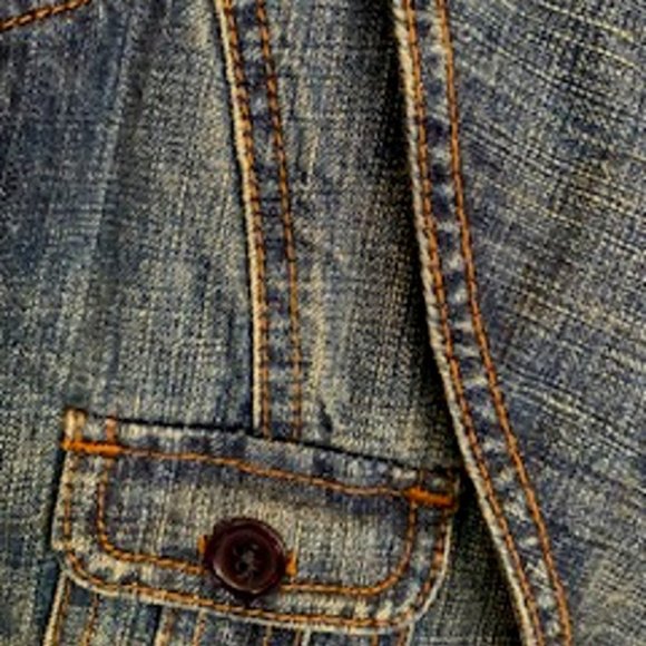 NWOT DKNY Girls Denim Medium Wash Blue Jacket 100% Cotton Sz: 5 - Picture 5 of 6